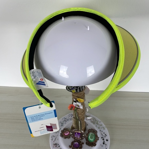MG UV Protection 50+ unisex neon green clip on visor hat Size O/S - Picture 5 of 8